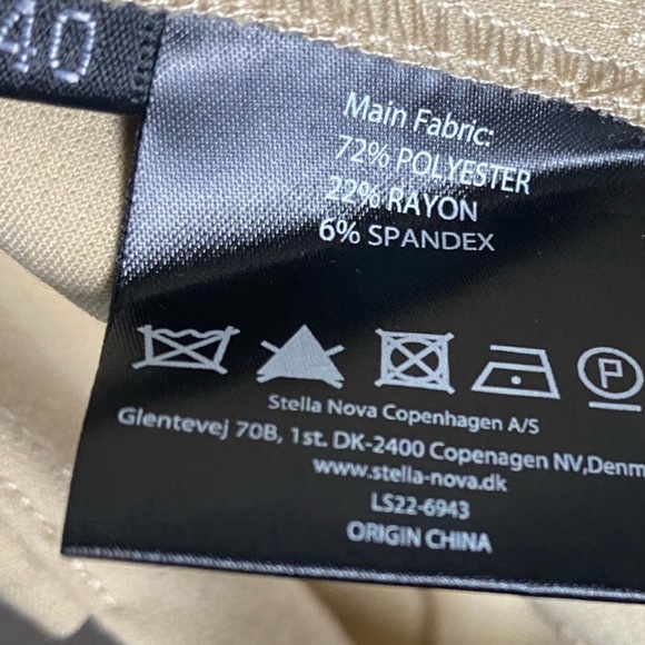 STELLA NOVA Eline High Waist Wide Leg Pants Creme Vanilla Size 10 US (40 EU) NWT - Picture 8 of 9